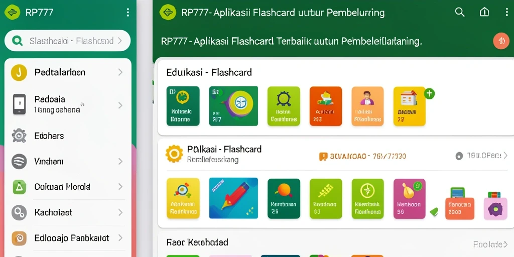 Tampilan antarmuka pengguna RP777 yang ramah dan menarik.