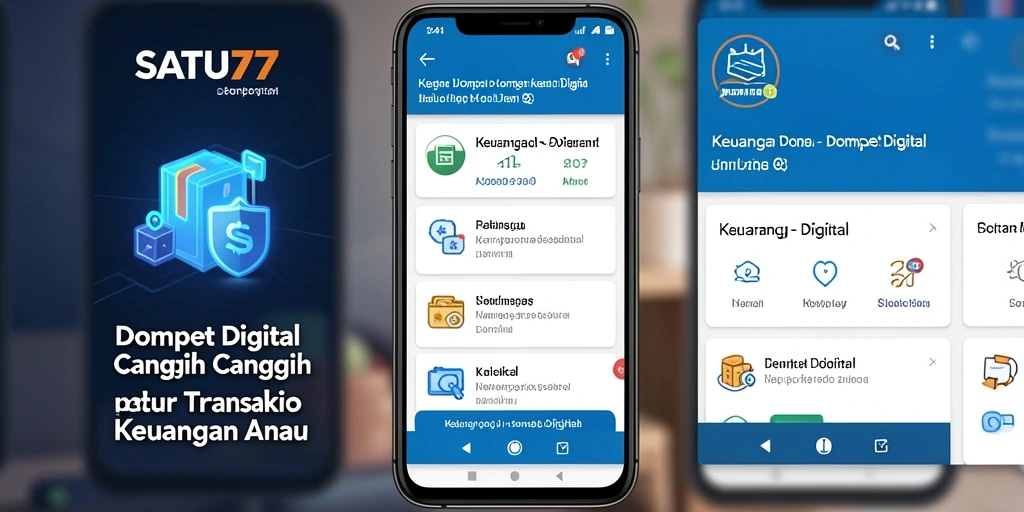 Antarmuka modern SATU77 untuk pengelolaan Dompet Digital.