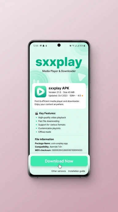 Tampilan halaman APK sxxplay